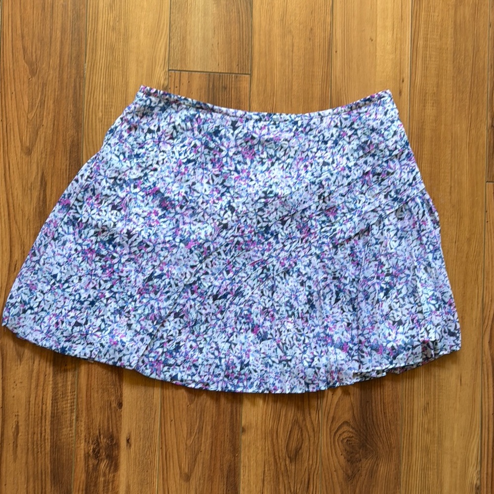 Banana Republic Purple and Blue A-Line Mini Skirt Casual